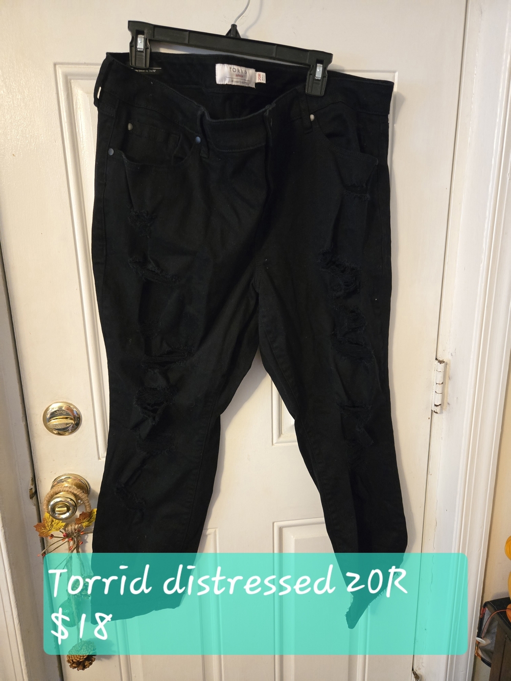 torrid Black Distressed Skinny Jeans